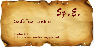 Szász Endre névjegykártya
