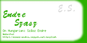 endre szasz business card